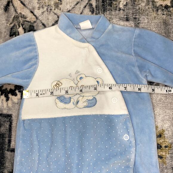 Blue and White Baby bodysuit outfit Cotton Mix Newborn - Picture 3 of 5